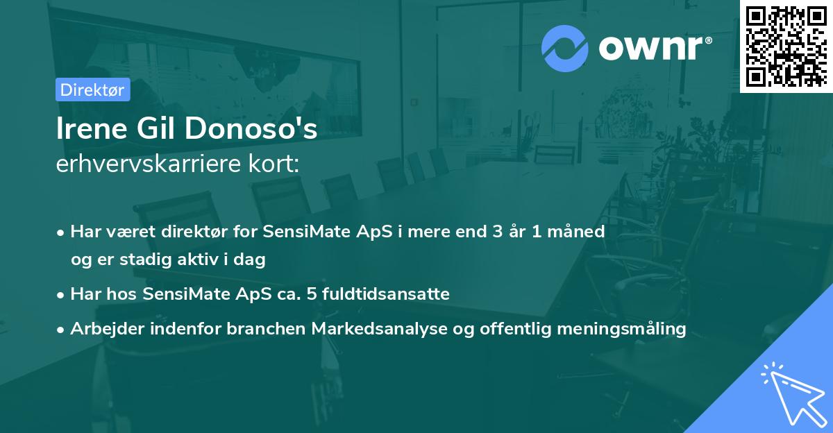Irene Gil Donoso's erhvervskarriere kort