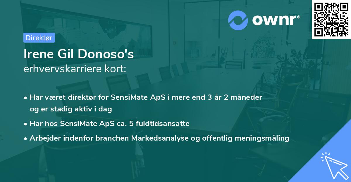Irene Gil Donoso's erhvervskarriere kort