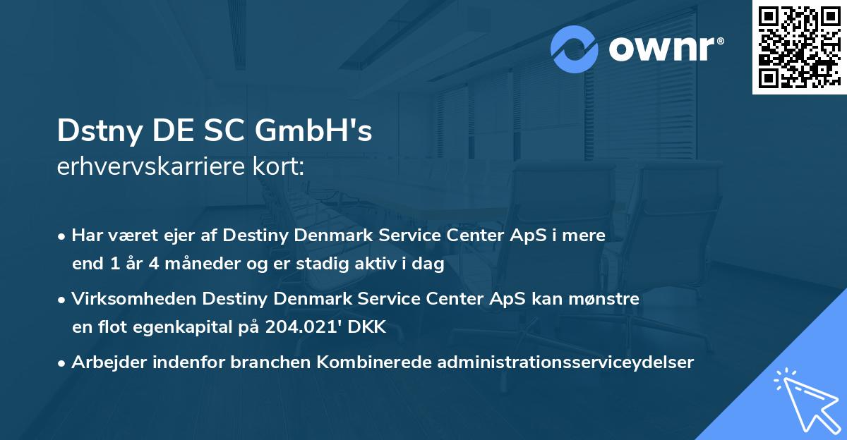 Dstny DE SC GmbH's erhvervskarriere kort