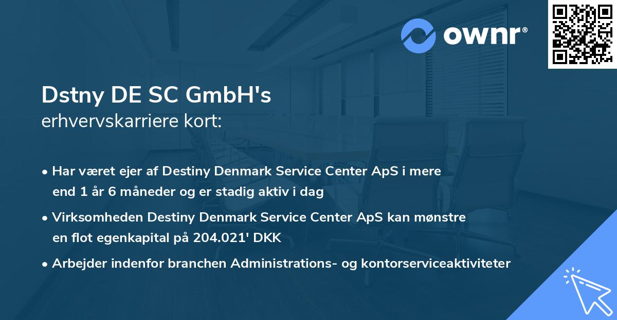 Dstny DE SC GmbH's erhvervskarriere kort