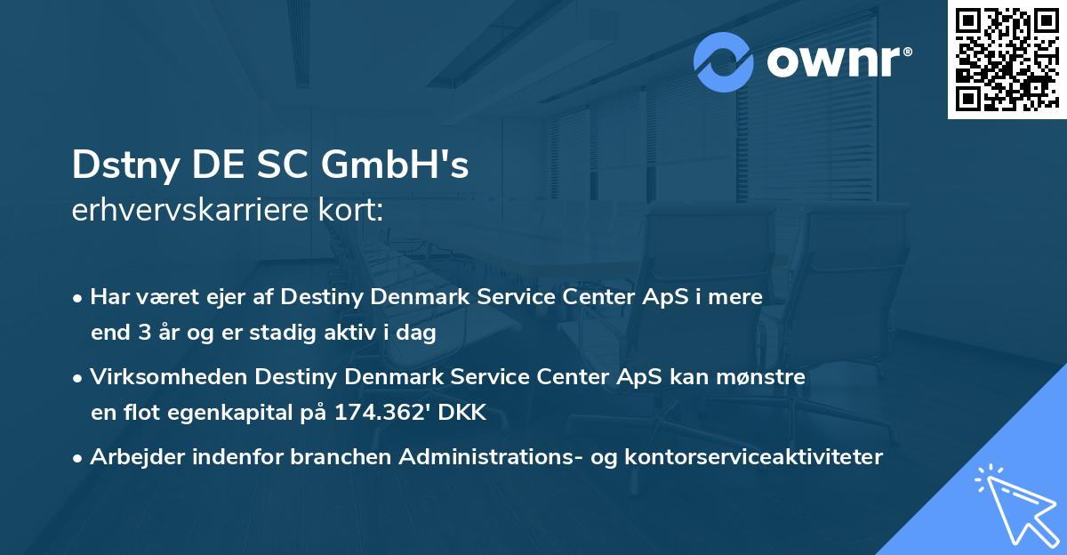 Dstny DE SC GmbH's erhvervskarriere kort