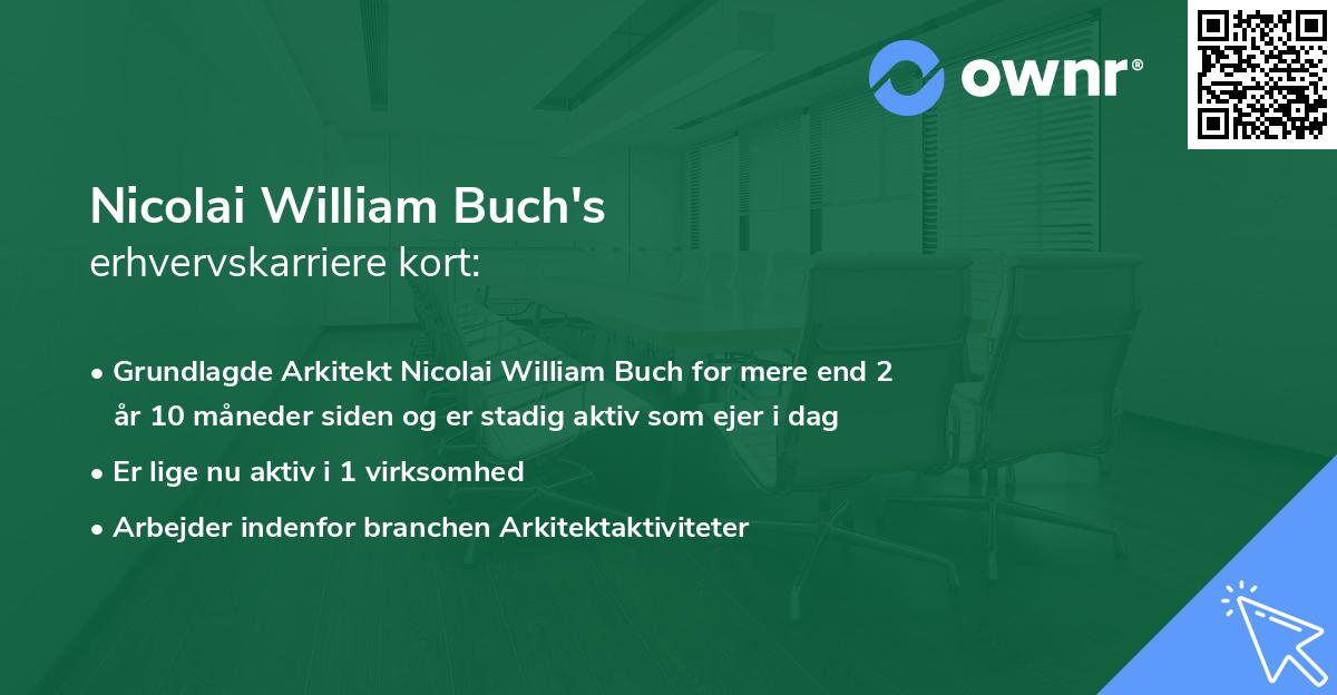 Nicolai William Buch's erhvervskarriere kort