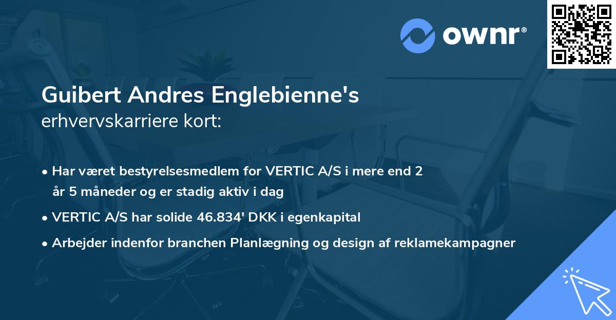 Guibert Andres Englebienne's erhvervskarriere kort