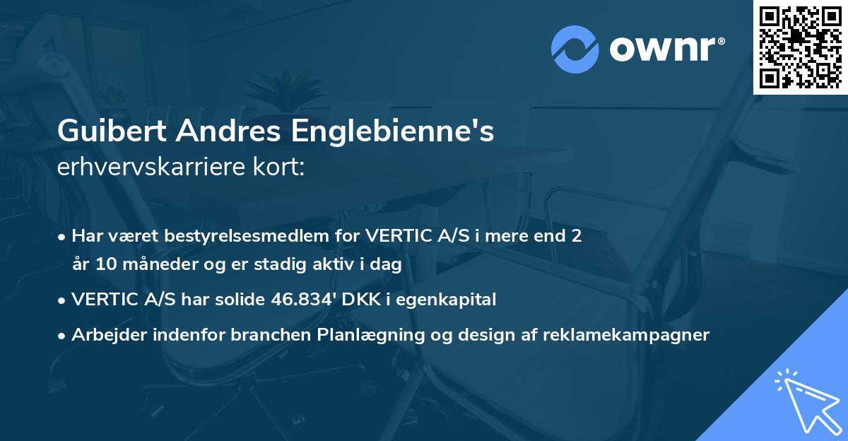 Guibert Andres Englebienne's erhvervskarriere kort