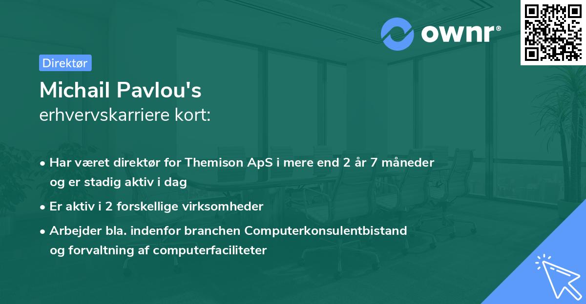 Michail Pavlou's erhvervskarriere kort