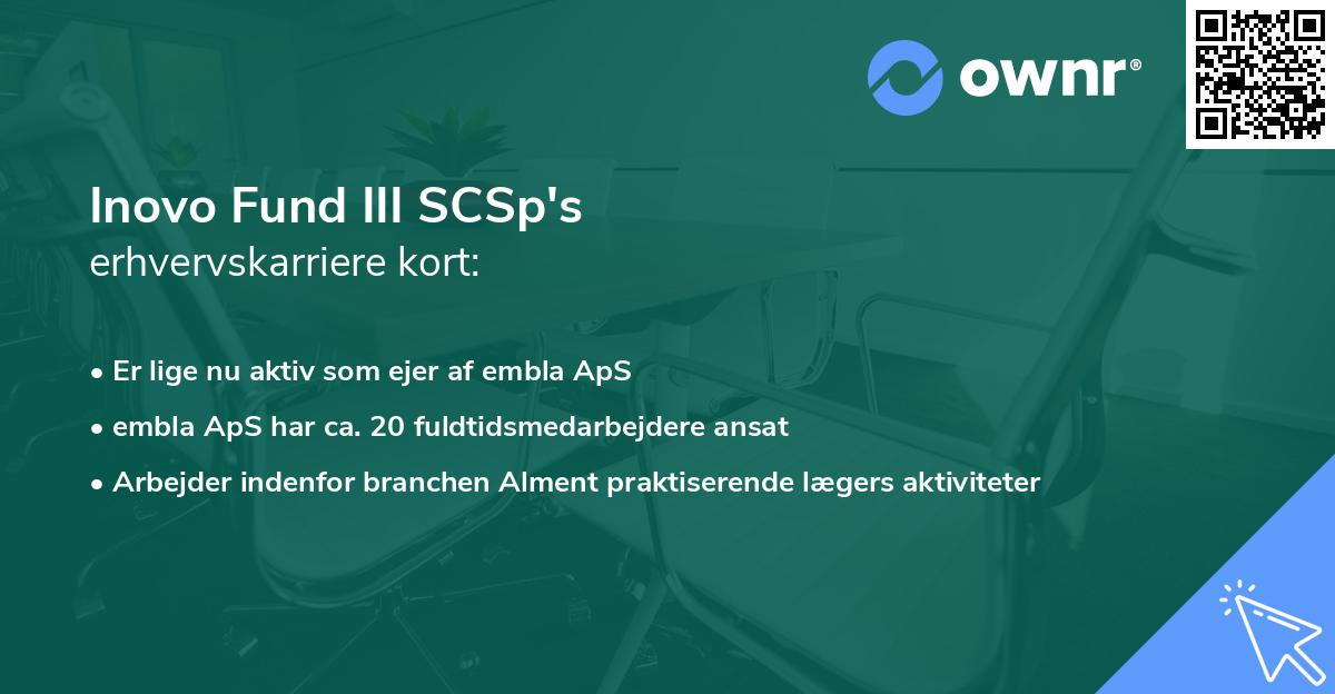 Inovo Fund III SCSp's erhvervskarriere kort