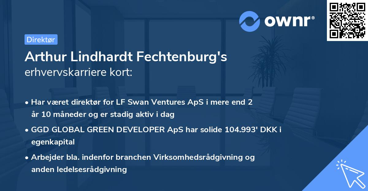 Arthur Lindhardt Fechtenburg's erhvervskarriere kort