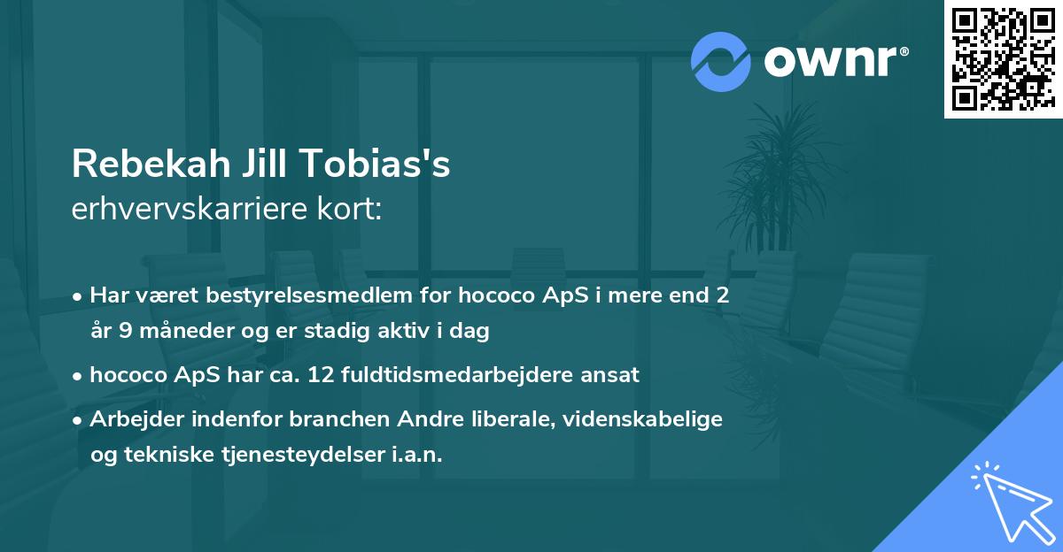 Rebekah Jill Tobias's erhvervskarriere kort