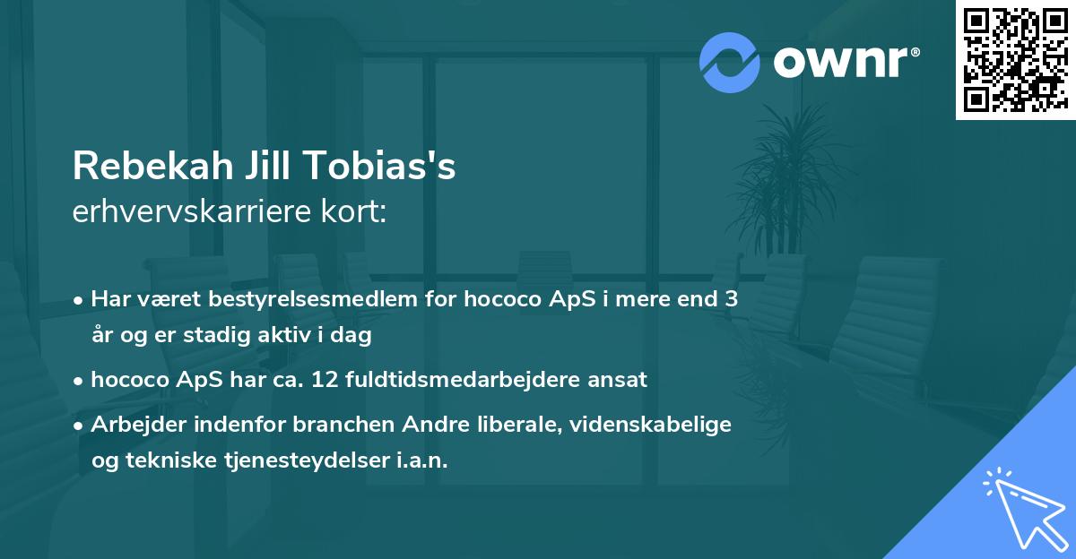 Rebekah Jill Tobias's erhvervskarriere kort