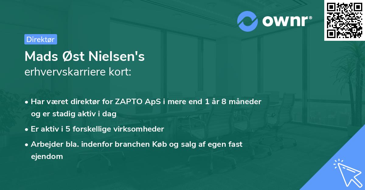 Mads Øst Nielsen's erhvervskarriere kort