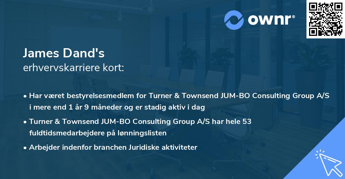 James Dand's erhvervskarriere kort