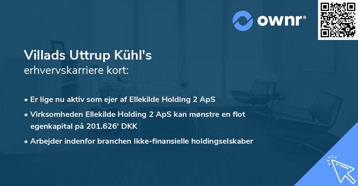 Villads Uttrup Kühl's erhvervskarriere kort