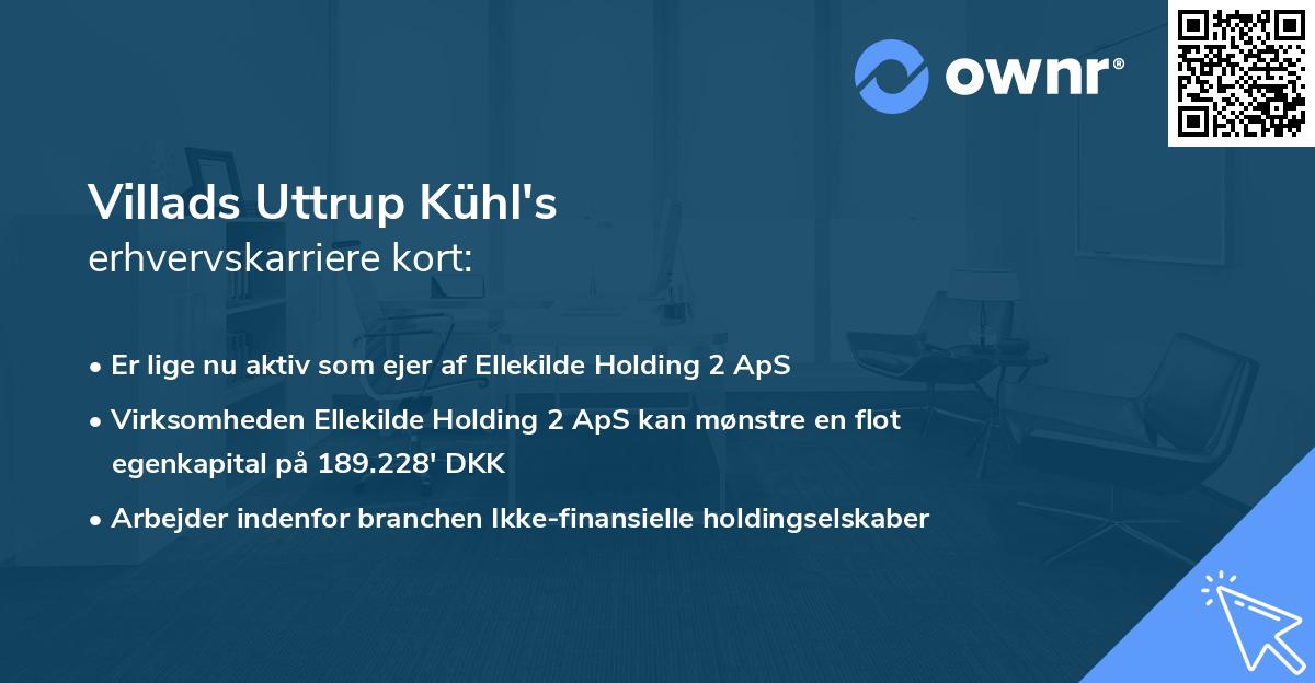 Villads Uttrup Kühl's erhvervskarriere kort