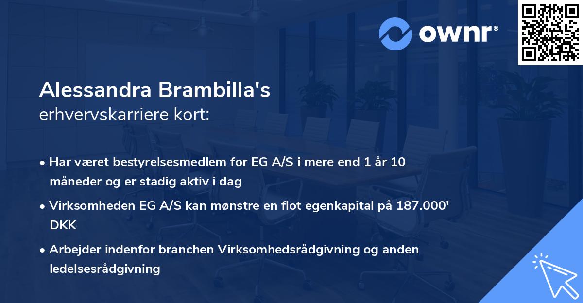 Alessandra Brambilla's erhvervskarriere kort