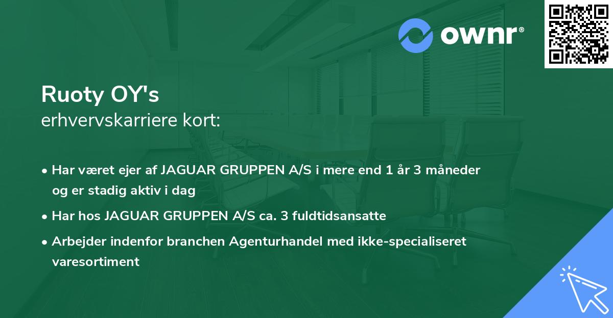 Ruoty OY's erhvervskarriere kort