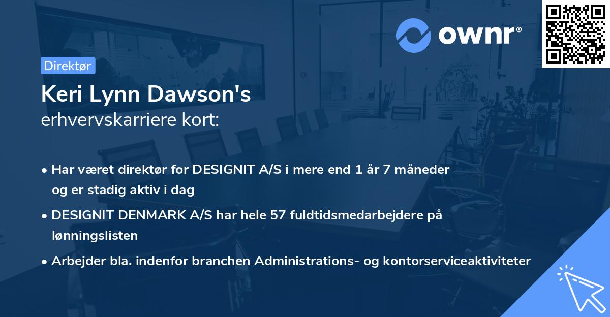 Keri Lynn Dawson's erhvervskarriere kort