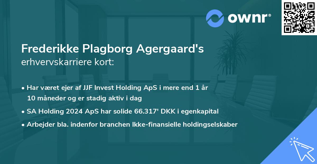 Frederikke Plagborg Agergaard's erhvervskarriere kort