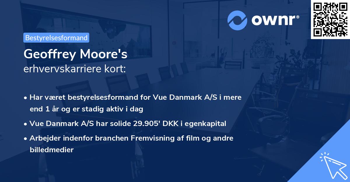 Geoffrey Moore's erhvervskarriere kort