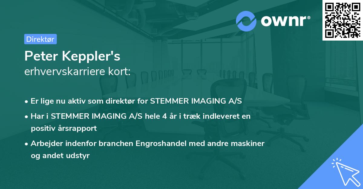 Peter Keppler's erhvervskarriere kort