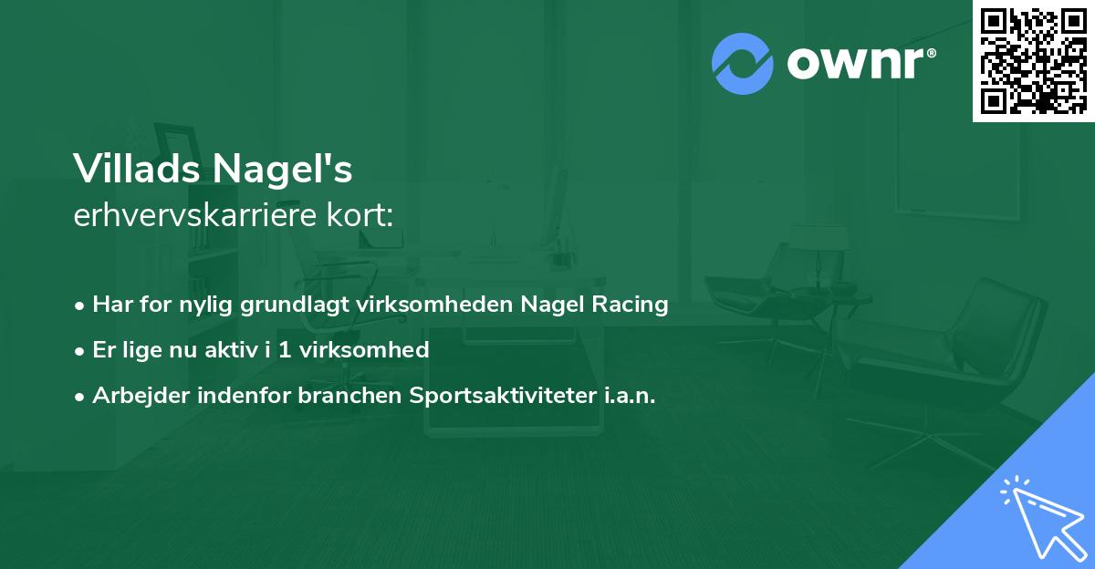 Villads Nagel's erhvervskarriere kort