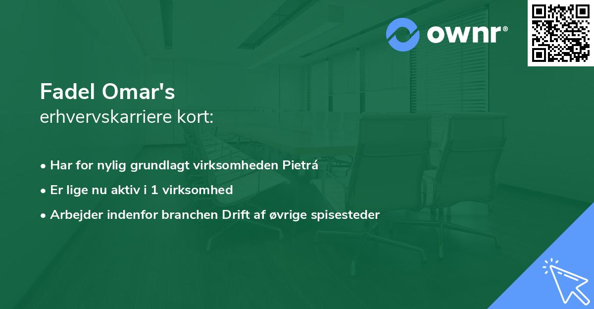 Fadel Omar's erhvervskarriere kort