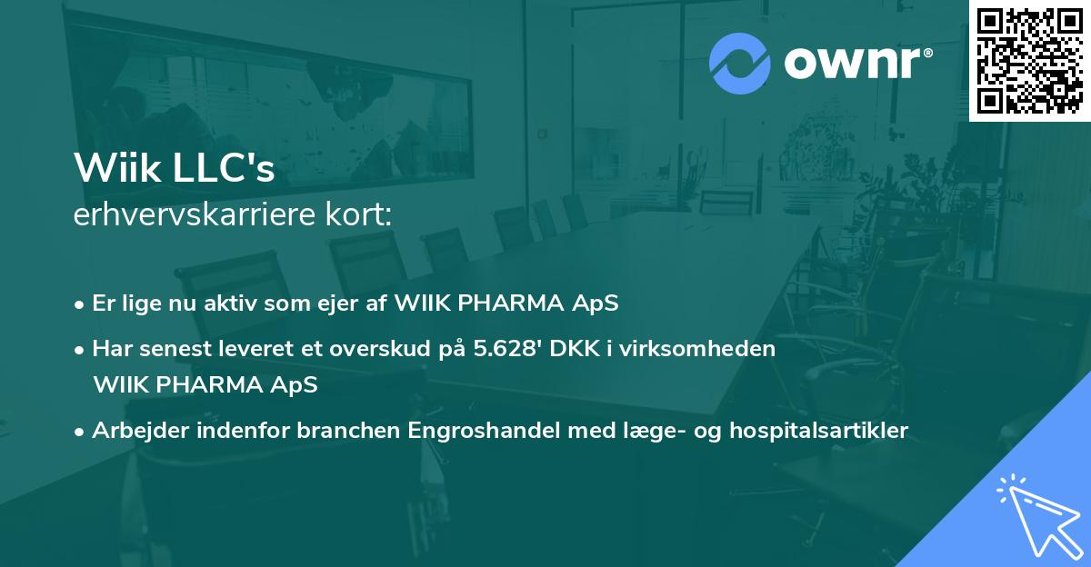 Wiik LLC's erhvervskarriere kort