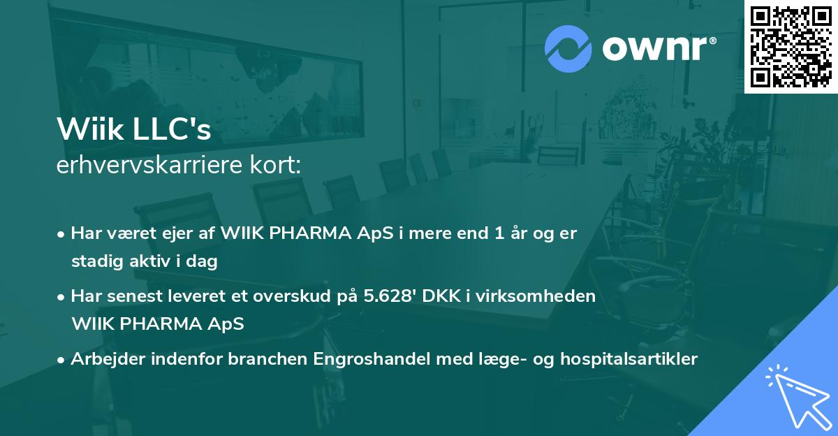 Wiik LLC's erhvervskarriere kort
