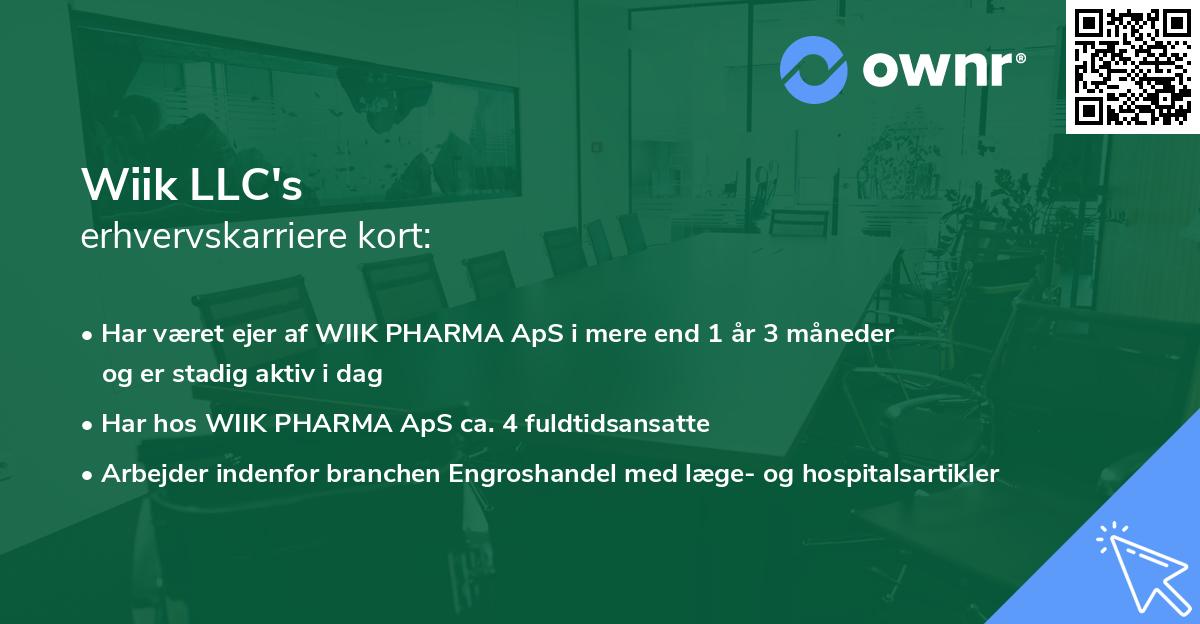 Wiik LLC's erhvervskarriere kort