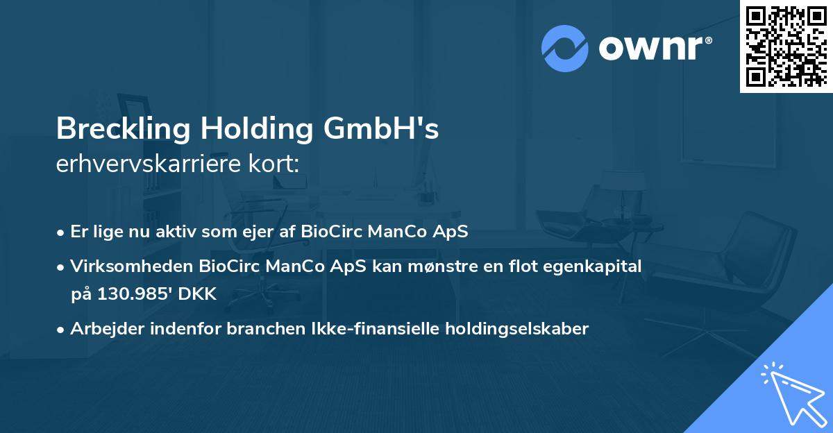 Breckling Holding GmbH's erhvervskarriere kort
