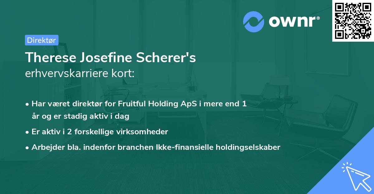 Therese Josefine Scherer's erhvervskarriere kort