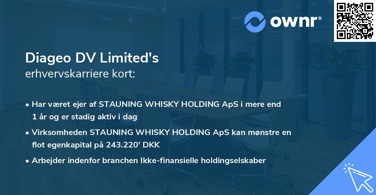 Diageo DV Limited's erhvervskarriere kort