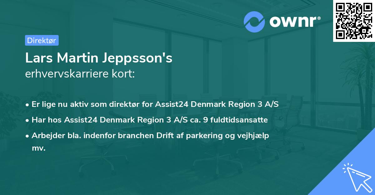Lars Martin Jeppsson's erhvervskarriere kort