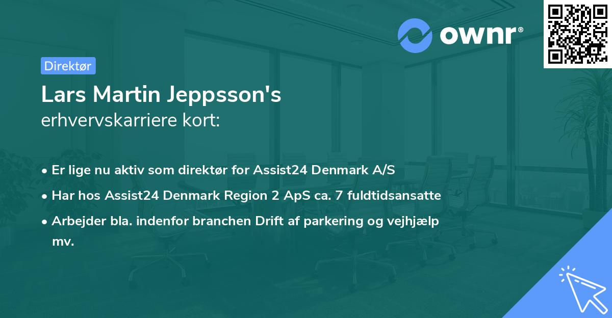 Lars Martin Jeppsson's erhvervskarriere kort