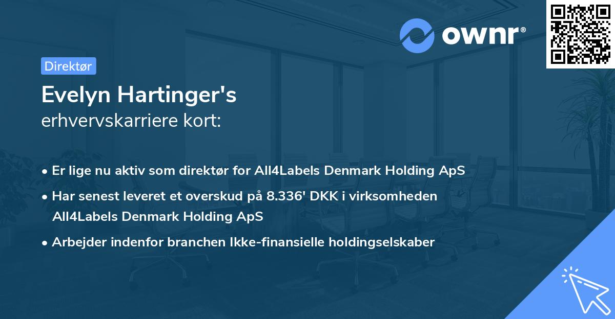 Evelyn Hartinger's erhvervskarriere kort