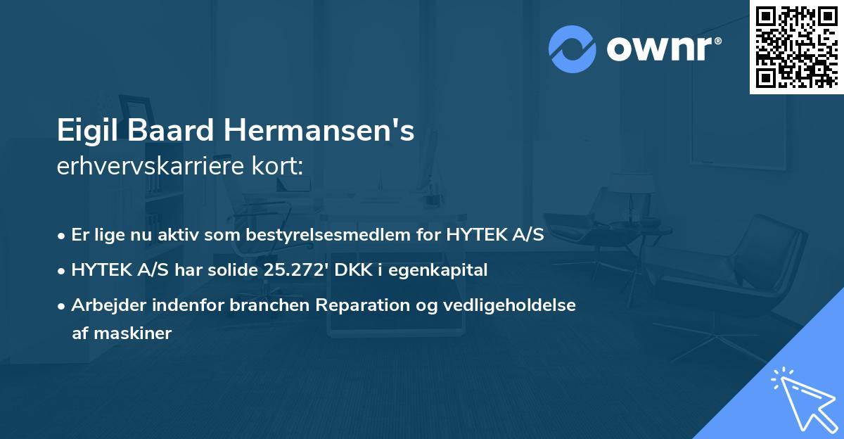 Eigil Baard Hermansen's erhvervskarriere kort