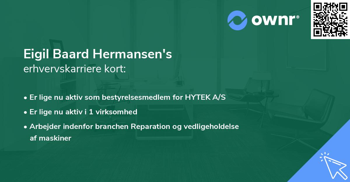 Eigil Baard Hermansen's erhvervskarriere kort