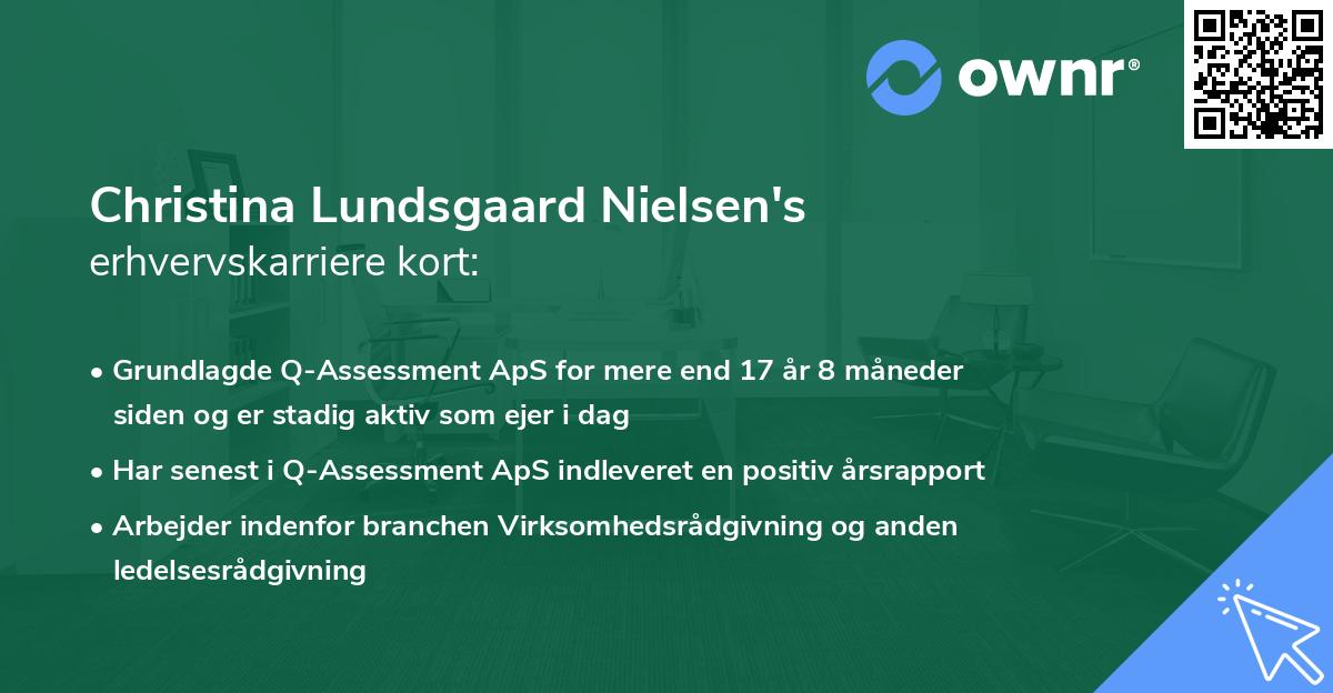 Christina Lundsgaard Nielsen's erhvervskarriere kort