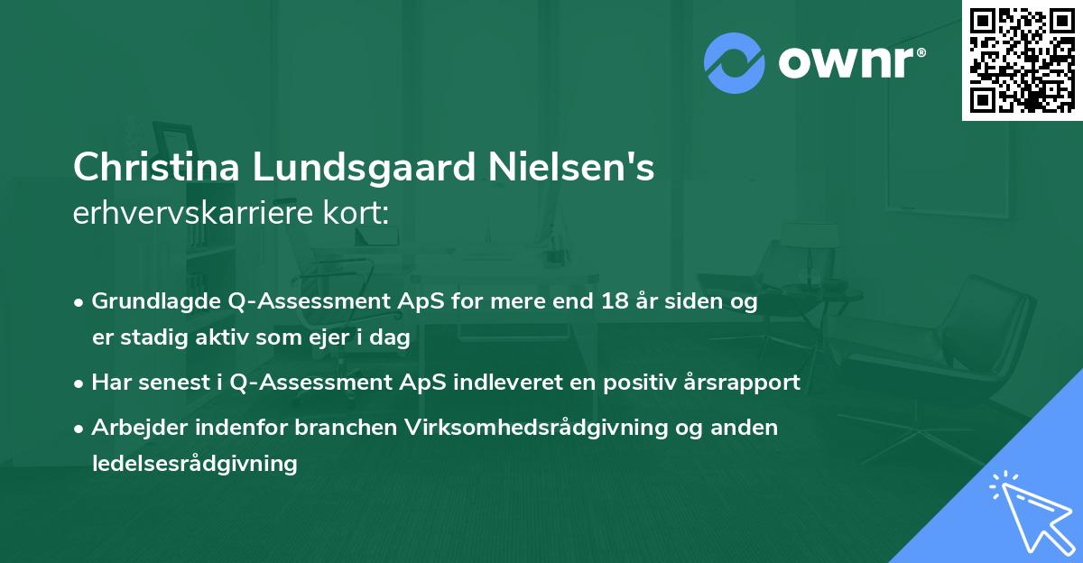 Christina Lundsgaard Nielsen's erhvervskarriere kort