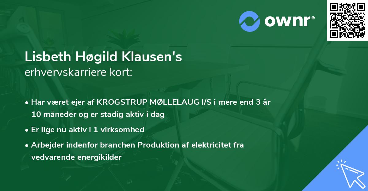 Lisbeth Høgild Klausen's erhvervskarriere kort