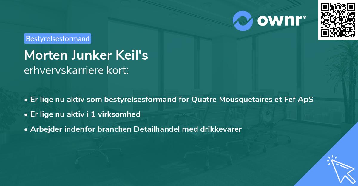Morten Junker Keil's erhvervskarriere kort