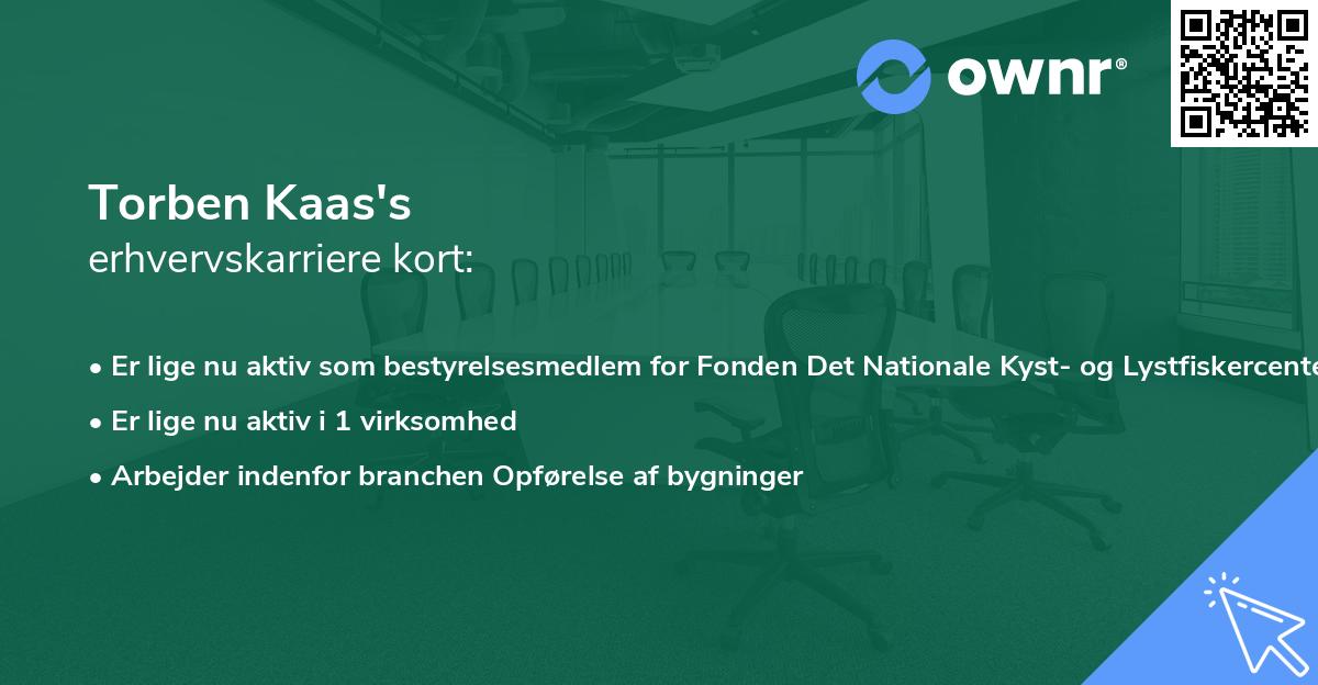 Torben Kaas's erhvervskarriere kort