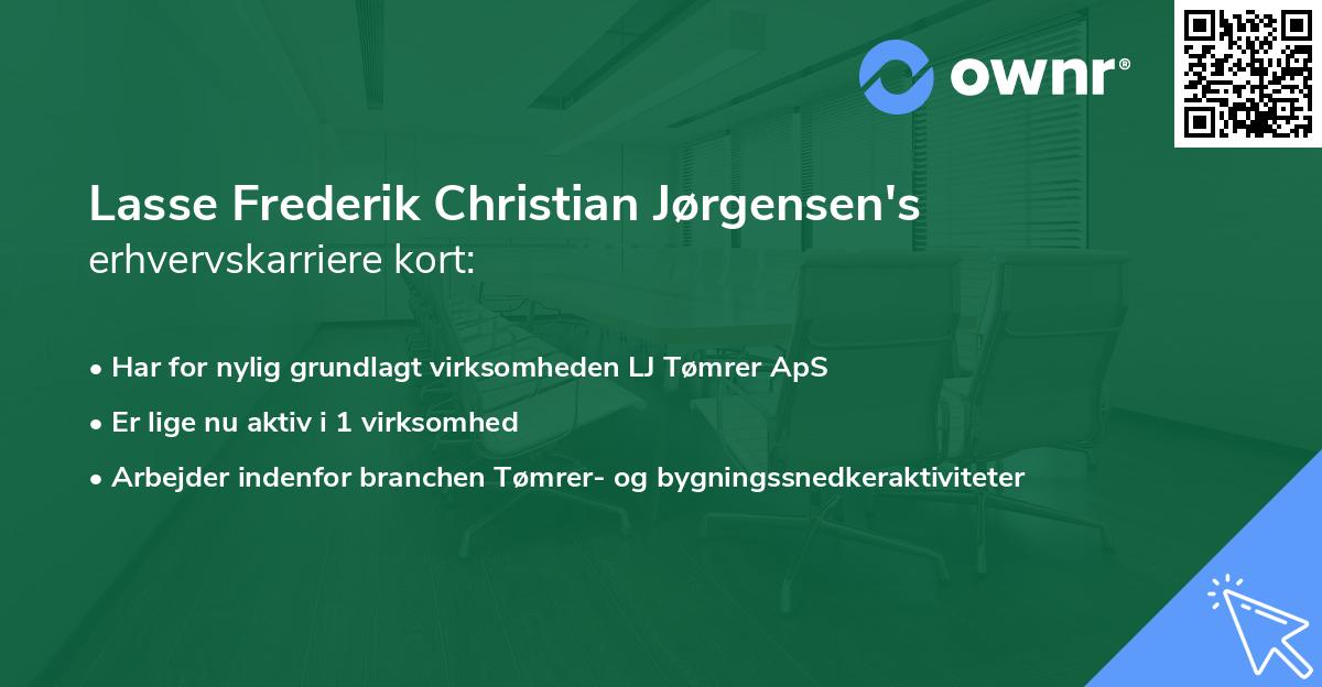 Lasse Frederik Christian Jørgensen's erhvervskarriere kort