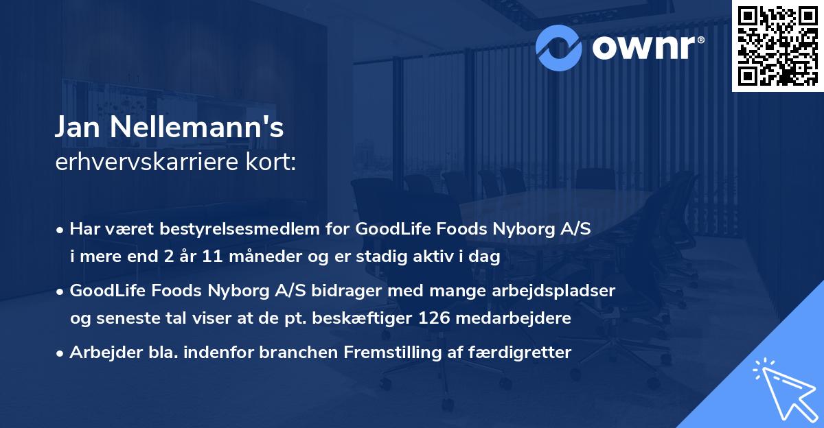 Jan Nellemann's erhvervskarriere kort