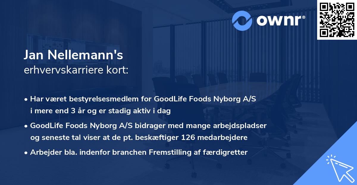 Jan Nellemann's erhvervskarriere kort