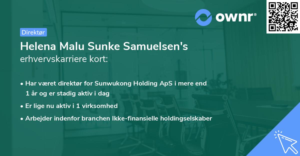 Helena Malu Sunke Samuelsen's erhvervskarriere kort