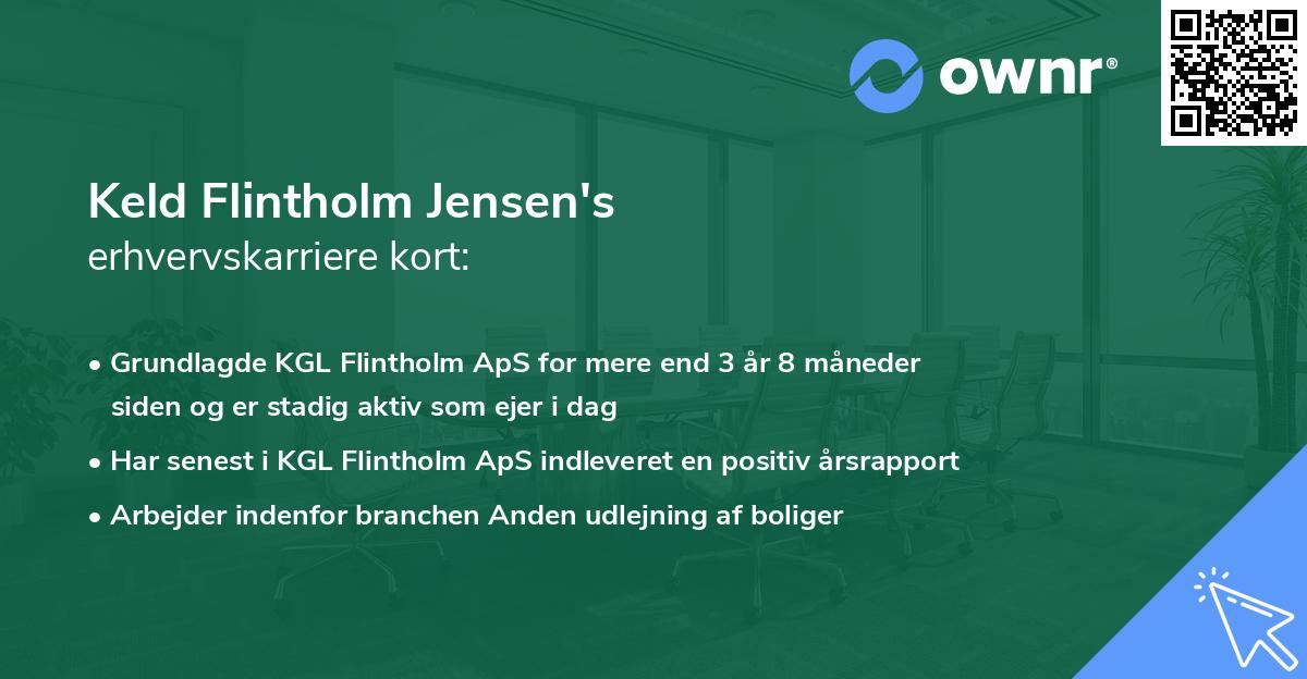 Keld Flintholm Jensen's erhvervskarriere kort