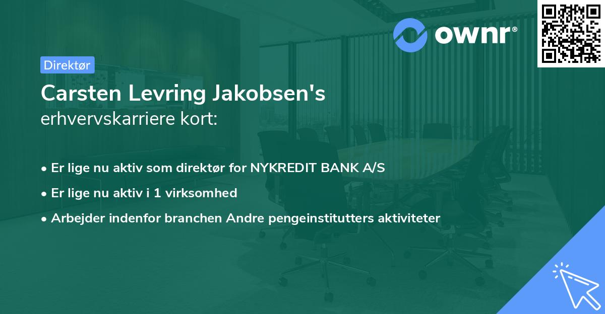 Carsten Levring Jakobsen's erhvervskarriere kort