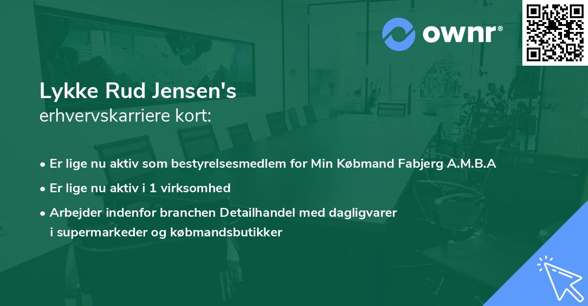 Lykke Rud Jensen's erhvervskarriere kort
