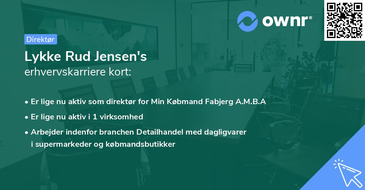 Lykke Rud Jensen's erhvervskarriere kort