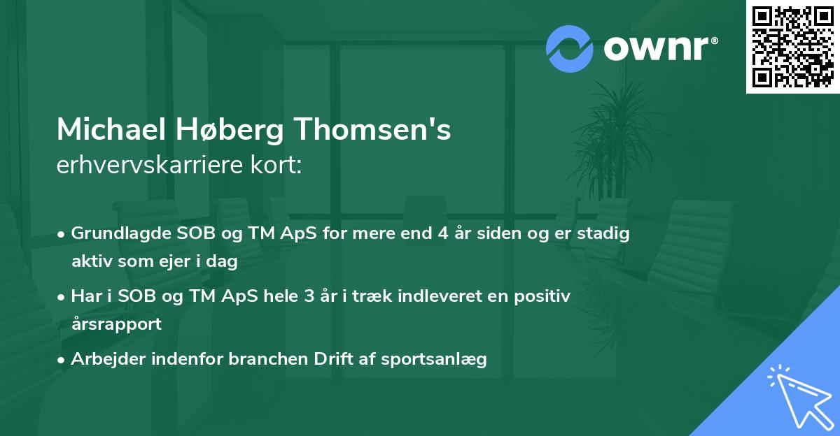 Michael Høberg Thomsen's erhvervskarriere kort